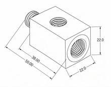 T-Adapter M12x1.5 Innen/Außengewinde für E-Reihe