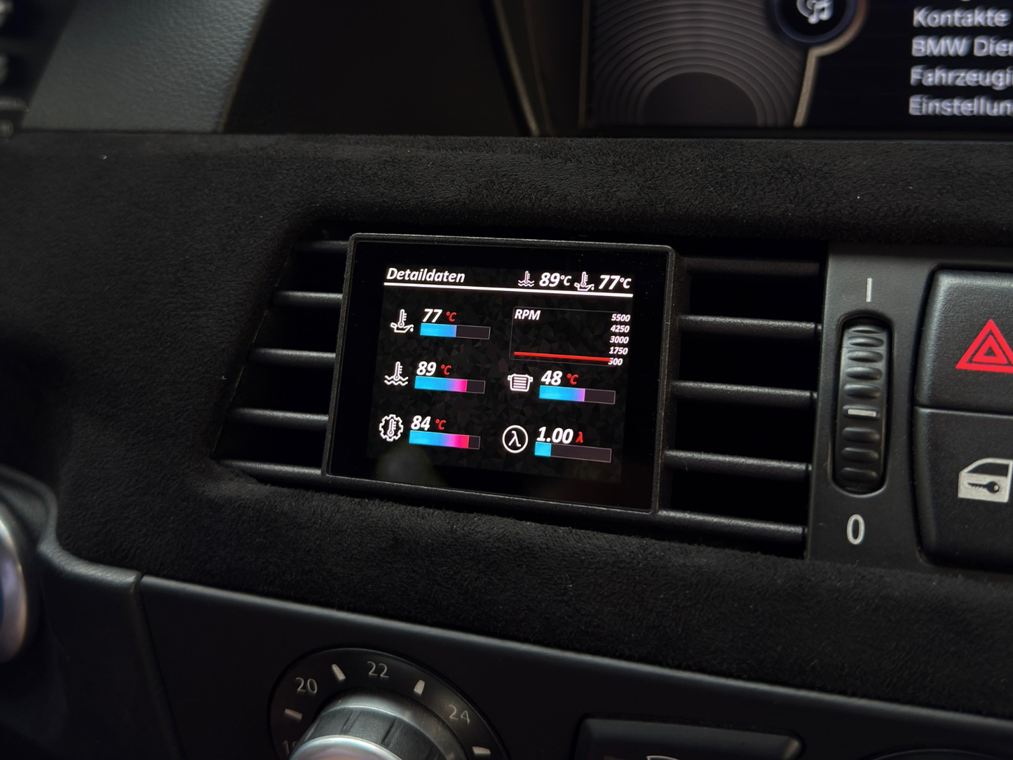 Datendisplay BMW 5er E6X E60 E61 ECKIG